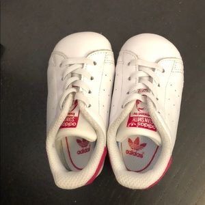 Stan Smith pink and white baby adidas